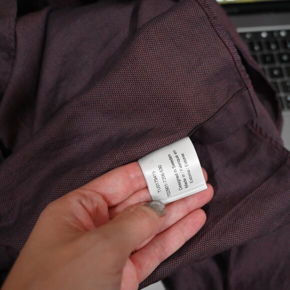 Stenströms Men's Twofold Super Cotton Purple Long Sleeve Button Down Size 41 - Picture 10 of 10